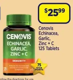 Star Discount Chemist Cenovis Echinacea, Garlic, Zinc + C offer