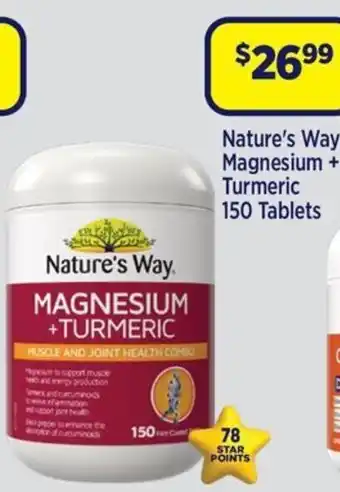 Star Discount Chemist Nature's Way Magnesium + Turmeric offer