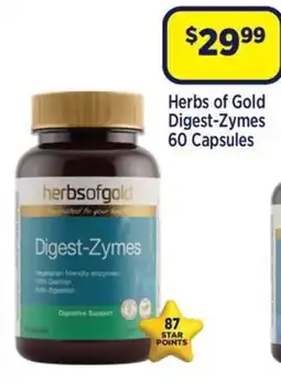 Star Discount Chemist Herbs of Gold Digest-Zymes offer