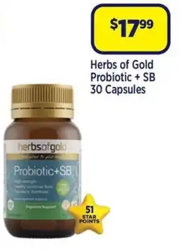Star Discount Chemist Herbs of Gold Probiotic + SB offer
