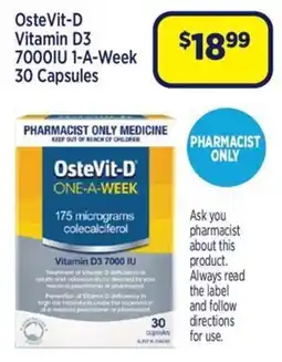 Star Discount Chemist OsteVit-D Vitamin D3 7000IU 1-A-Week offer