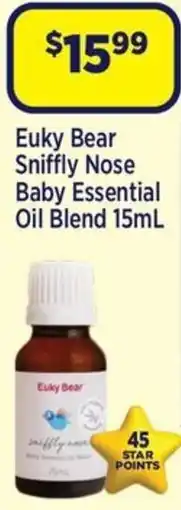 Star Discount Chemist Euky Bear Sniffly Nose Baby Essential Oil Blend offer