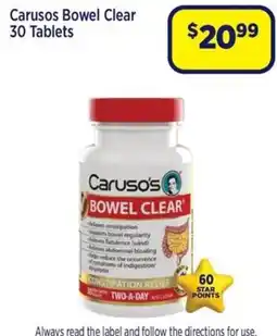 Star Discount Chemist Caruso's Bowel Clear offer