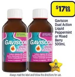 Star Discount Chemist Gaviscon Dual Action Liquid offer