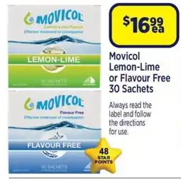 Star Discount Chemist Movicol Lemon-Lime or Flavour Free offer