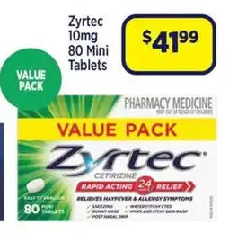 Star Discount Chemist Zyrtec 10mg 80 Mini Tablets offer
