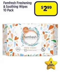 Star Discount Chemist Femfres Freshening & Soothing Wipes offer