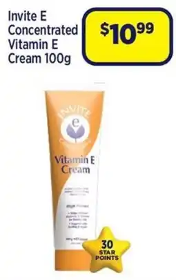 Star Discount Chemist Invite E Concentrated Vitamin E Cream offer