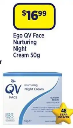 Star Discount Chemist Ego QV Face Nurturing Night Cream offer