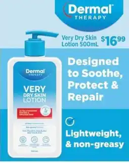 Star Discount Chemist Dermal Therapy Very Dry Skin Lotion offer