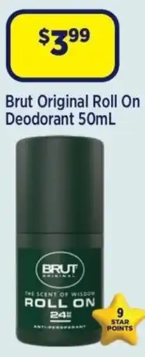Star Discount Chemist Brut Original Roll On Deodorant offer