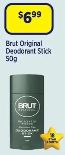 Star Discount Chemist Brut Original Deodorant Stick offer