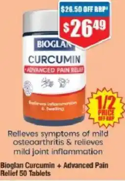 Chemist Warehouse Bioglan Curcumin + Advanced Pain Relief offer
