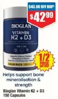 Chemist Warehouse Bioglan Vitamin K2 + D3 offer