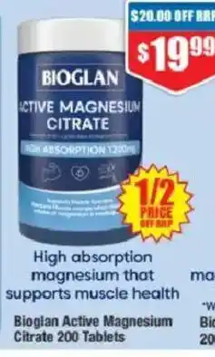 Chemist Warehouse Bioglan Active Magnesium Citrate offer