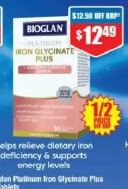 Chemist Warehouse Bioglan Platinum Iron Glycinate Plus offer