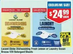 Chemist Warehouse Lucent Globe Dishwashing Fresh Lemon or Laundry Ocean offer