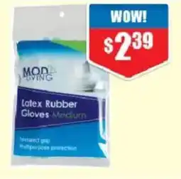 Chemist Warehouse Mod Living Latex Rubber Gloves Medium offer
