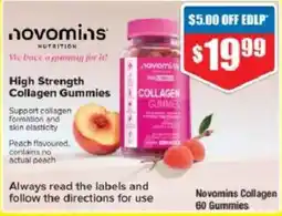 Chemist Warehouse Novomins High Strength Collagen Gummies offer