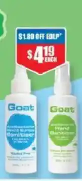 Chemist Warehouse Goat Antibacterial Hand Sanitizer offer