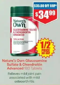 Chemist Warehouse Nature's Own Glucosamine Sulfate & Chondroitin Advanced offer