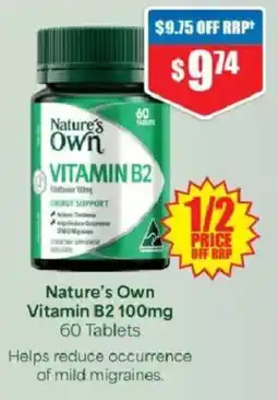 Chemist Warehouse Nature's Own Vitamin B2 100mg offer