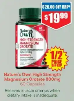 Chemist Warehouse Nature's Own High Strength Magnesium Orotate offer