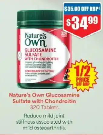 Chemist Warehouse Nature's Own Glucosamine Sulfate with Chondroitin offer