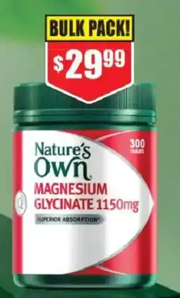Chemist Warehouse Nature's Own Magnesium Glycinate 1150mg offer