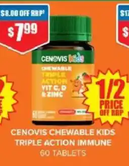 Chemist Warehouse Cenovis chewable kids triple action immune offer