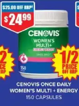 Chemist Warehouse Cenovis Women's Multi + Energy offer