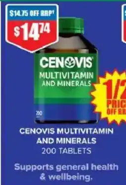 Chemist Warehouse Cenovis Multivitamin and Minerals offer