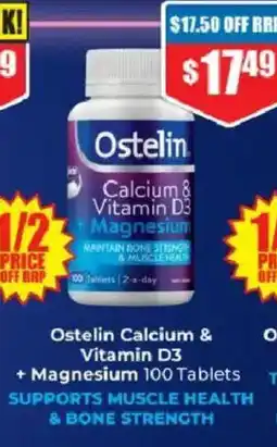 Chemist Warehouse Ostelin Calcium & Vitamin D3 + Magnesium offer