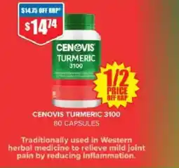Chemist Warehouse Cenovis Turmeric 3100 offer