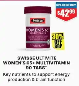 Chemist Warehouse Swisse Ultivite Women's 65+ Multivitamin offer