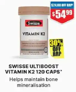 Chemist Warehouse Swisse Ultiboost Vitamin K2 offer