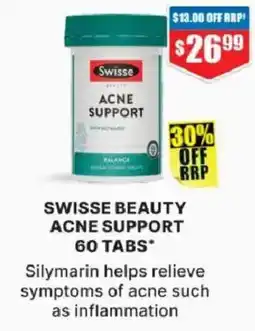 Chemist Warehouse Swisse Beauty Acne Support offer