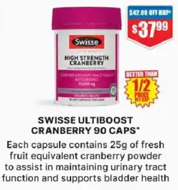 Chemist Warehouse Swisse Ultiboost Cranberry offer