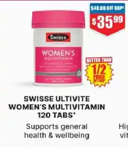 Chemist Warehouse Swisse Ultivite Women's Multivitamin offer