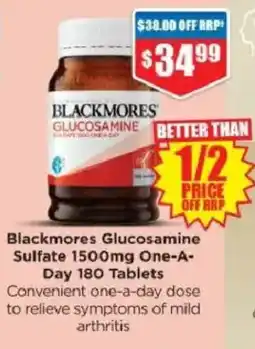 Chemist Warehouse Blackmores Glucosamine Sulfate 1500mg One-A-Day offer