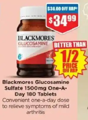Chemist Warehouse Blackmores Glucosamine Sulfate 1500mg One-A-Day offer