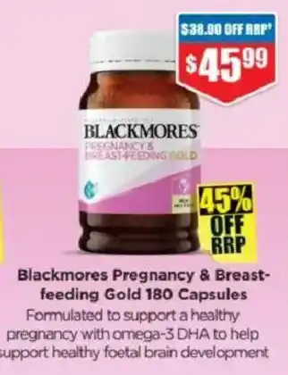 Chemist Warehouse Blackmores Pregnancy & Breast-feeding Gold offer