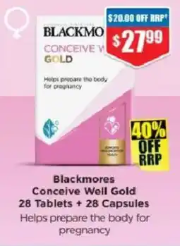Chemist Warehouse Blackmores Conceive Well Gold offer