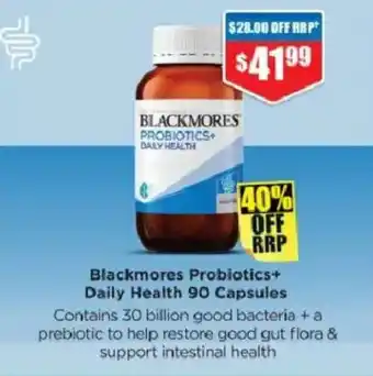 Chemist Warehouse Blackmores Probiotics+ Daily Health offer