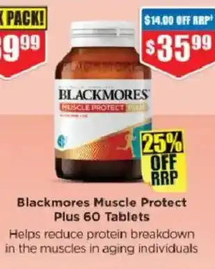 Chemist Warehouse Blackmores Muscle Protect Plus offer
