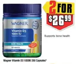 Chemist Warehouse Wagner Vitamin D3 1000IU 250 Capsules offer