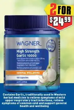 Chemist Warehouse Wagner High Strength Garlic 10000 offer