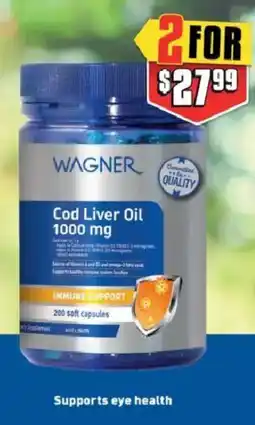 Chemist Warehouse Wagner Cod Liver Oil 1000 mg offer