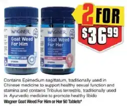 Chemist Warehouse Wagner Goat Weed For Her/Him offer