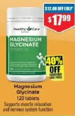 Chemist Warehouse Healthy Care Magnesium Glycinate offer